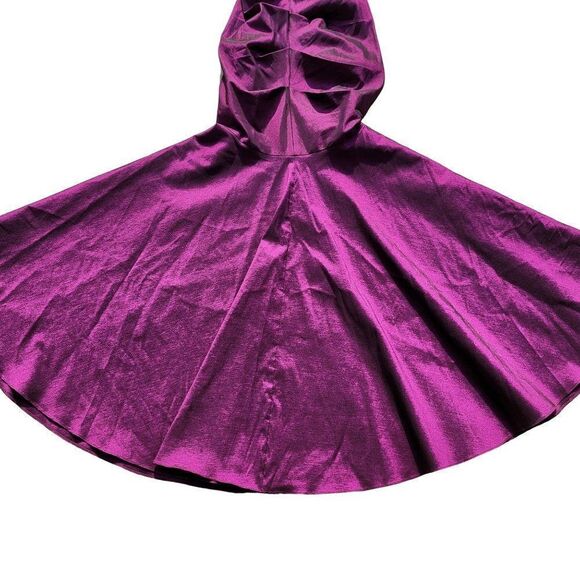 Vintage 80's Xscape Gown Strapless Gathered Mermaid Fishtail Goth Punk Purple XS - Picture 13 of 17